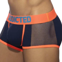 Addicted Boxers Sexy|Boxers-Boxer Neon Mesh Bleu Marine