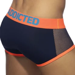 Addicted Boxers Sexy|Boxers-Boxer Neon Mesh Bleu Marine