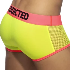 Addicted Boxers Sexy|Shortys-Boxer Neon Mesh Jaune Fluo