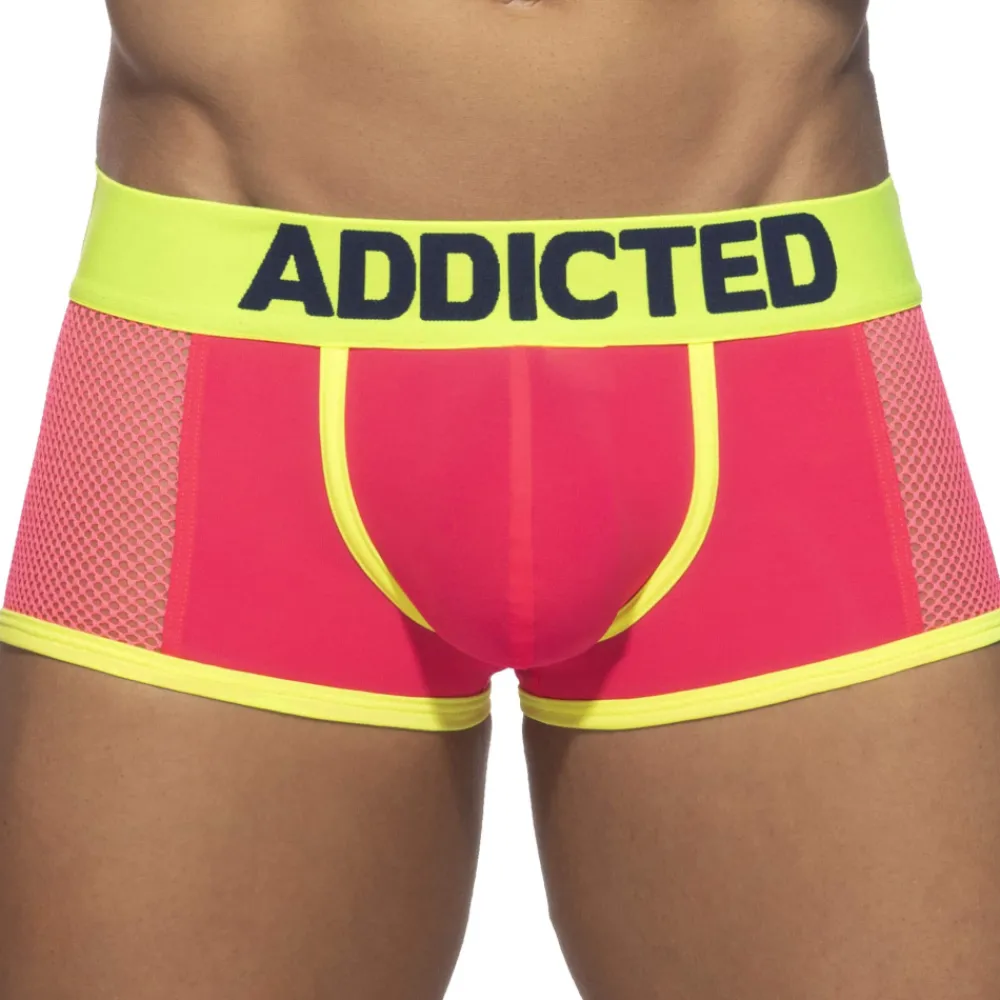 Addicted Boxers Sexy|Shortys-Boxer Neon Mesh Rose Fluo