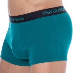 Emporio Armani Boxers-Boxer Pure Cotton Bleu Paon