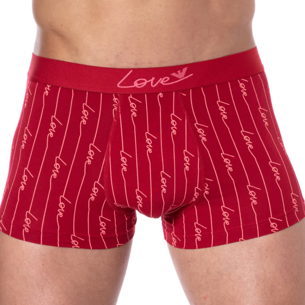 Emporio Armani Boxers-Boxer Saint-Valentin Imprimé Rouge