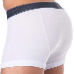 Emporio Armani Boxers-Boxer Shiny Logoband Coton Blanc
