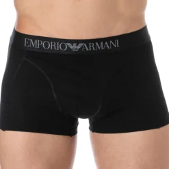 Emporio Armani Sous-Vêtements Sport|Boxers-Boxer Stretch Piquet Noir