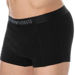 Emporio Armani Sous-Vêtements Sport|Boxers-Boxer Stretch Piquet Noir