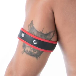 TOF Paris Accessoires Sexy-Brassard en Néoprène Noir - Rouge