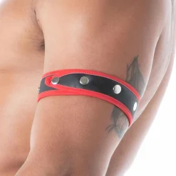 TOF Paris Accessoires Sexy-Brassard en Néoprène Noir - Rouge