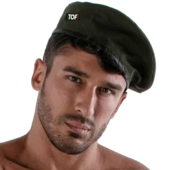 TOF Paris Accessoires De Mode-Béret Réversible Patriot Blanc - Kaki