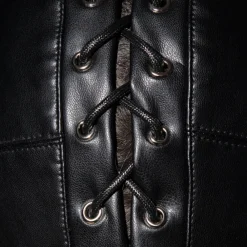 AD Fetish Accessoires Sexy-Cagoule Fetish en Cuir Vegan Noire