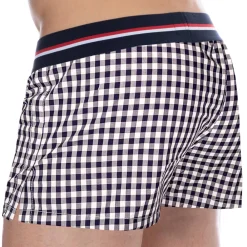 SKU Shorts / Caleçons-Caleçon Coton Vichy Bleu Marine
