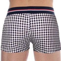 SKU Shorts / Caleçons-Caleçon Coton Vichy Bleu Marine
