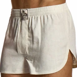 Modus Vivendi Shorts / Caleçons-Caleçon en Lin Blanc Cassé