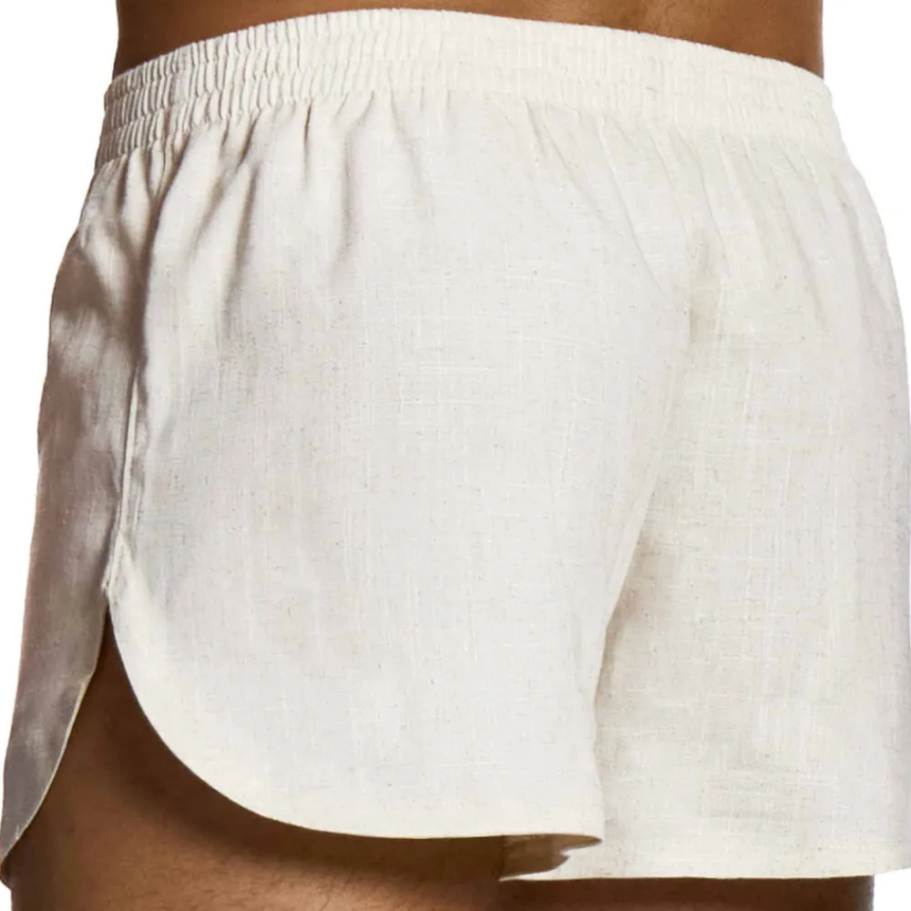 Modus Vivendi Shorts / Caleçons-Caleçon en Lin Blanc Cassé