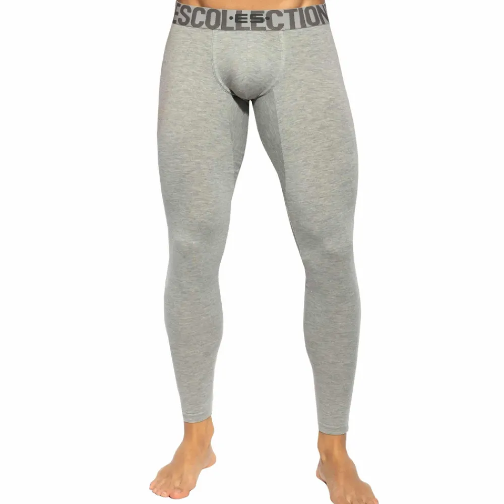 ES Collection Caleçons Longs-Caleçon Long Basic Coton Gris