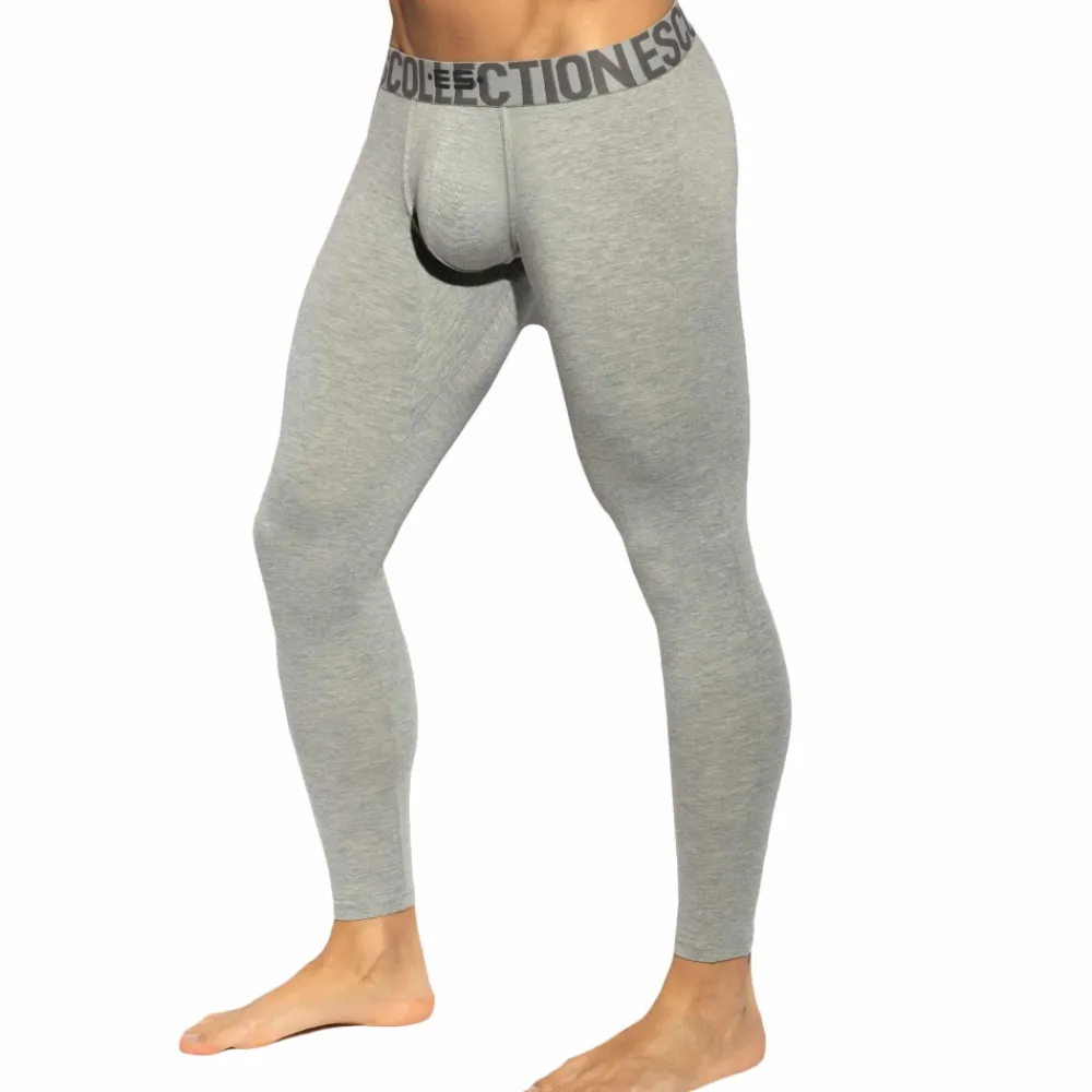 ES Collection Caleçons Longs-Caleçon Long Basic Coton Gris