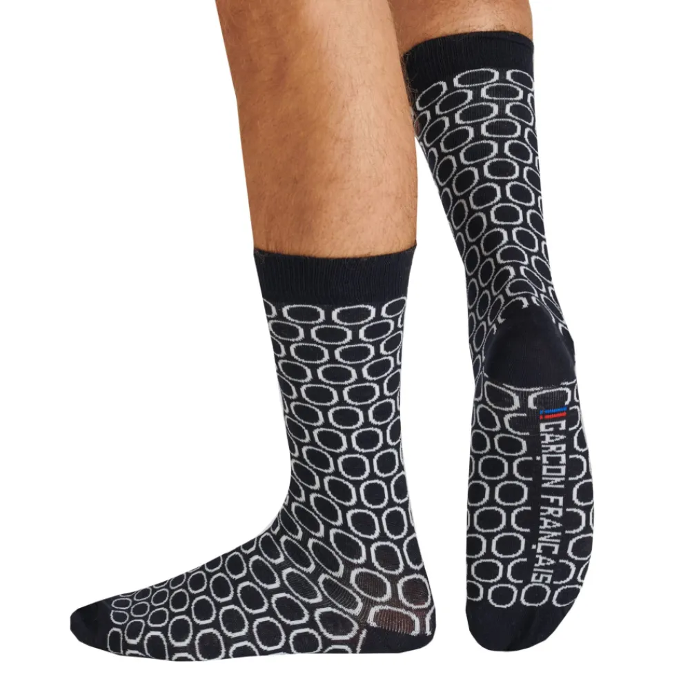 Garçon Français Chaussettes-Chaussettes Basses Cercle Bleu Marine