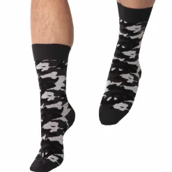 SKU Chaussettes-Chaussettes Basses Coton Camouflage Grises