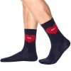SKU Chaussettes-Chaussettes Basses Coton Cœurs - Bleu Marine
