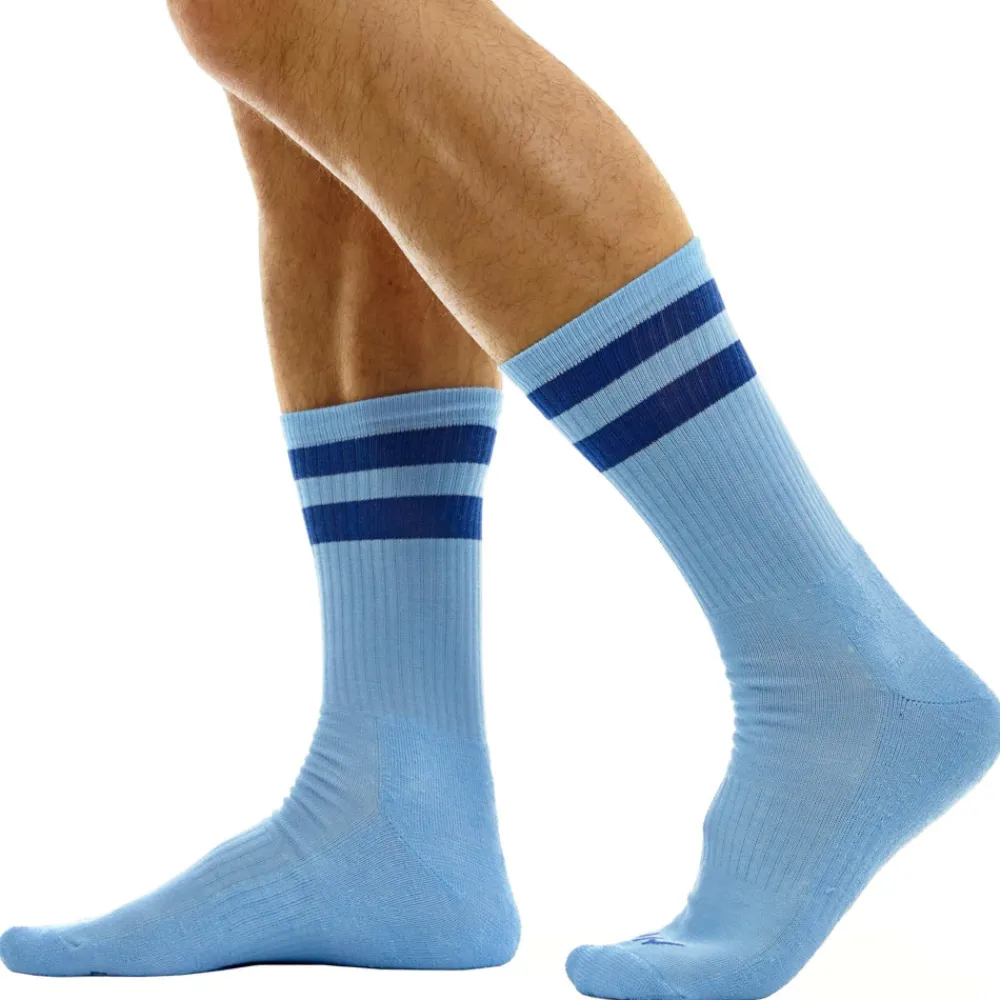 Modus Vivendi Chaussettes-Chaussettes Basses Football Bleu Ciel