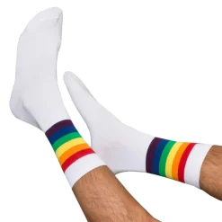 Garçon Français Chaussettes-Chaussettes Coton Rayures Arc-en-Ciel