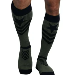 Breedwell Chaussettes-Chaussettes Hautes Cockpit Kaki