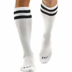 Modus Vivendi Chaussettes-Chaussettes Hautes Football Blanches