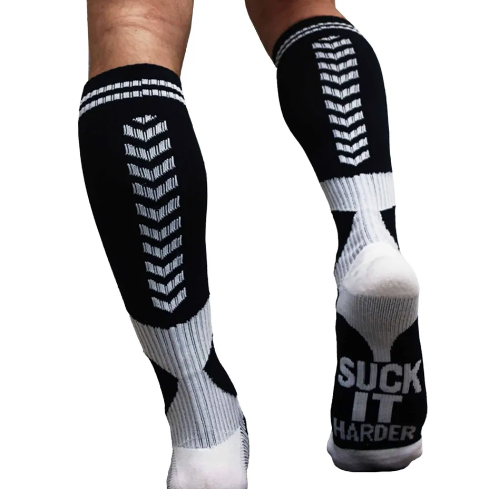 Breedwell Chaussettes-Chaussettes Hautes Sucker Noires