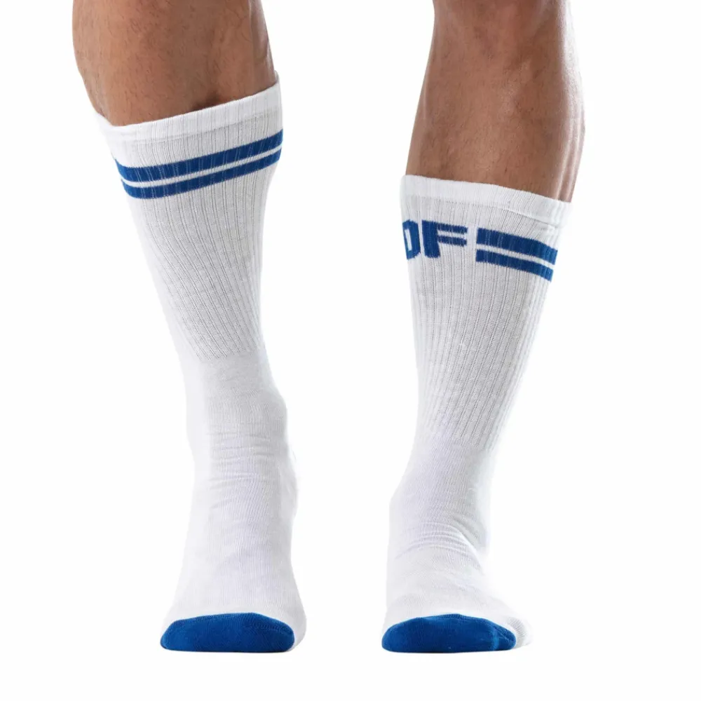 TOF Paris Chaussettes-Chaussettes Sport Blanc - Bleu