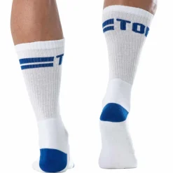 TOF Paris Chaussettes-Chaussettes Sport Blanc - Bleu
