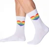 SKU Chaussettes-Chaussettes Sport Cœurs Rainbow