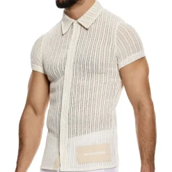Modus Vivendi Chemises / Polos-Chemise Striped Crochet Beige