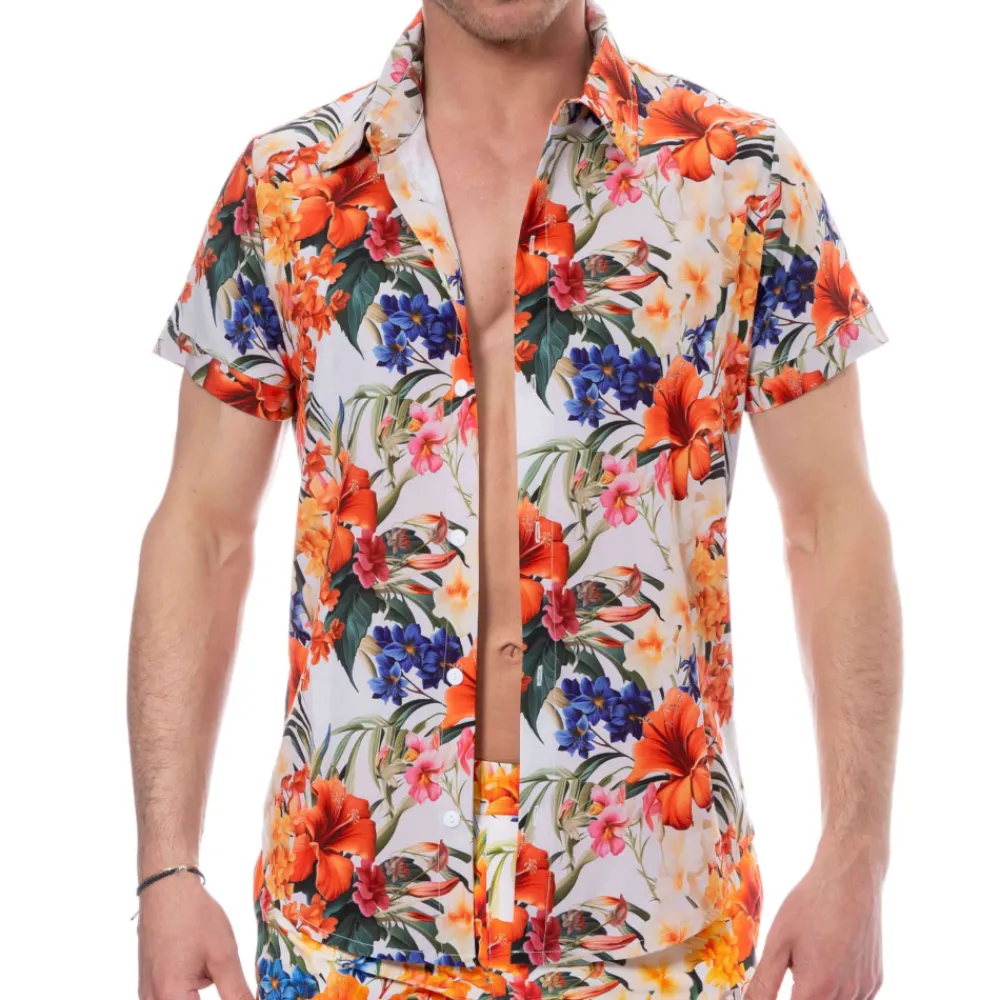 SKU Chemises / Polos-Chemise Tropical Summer Blanche