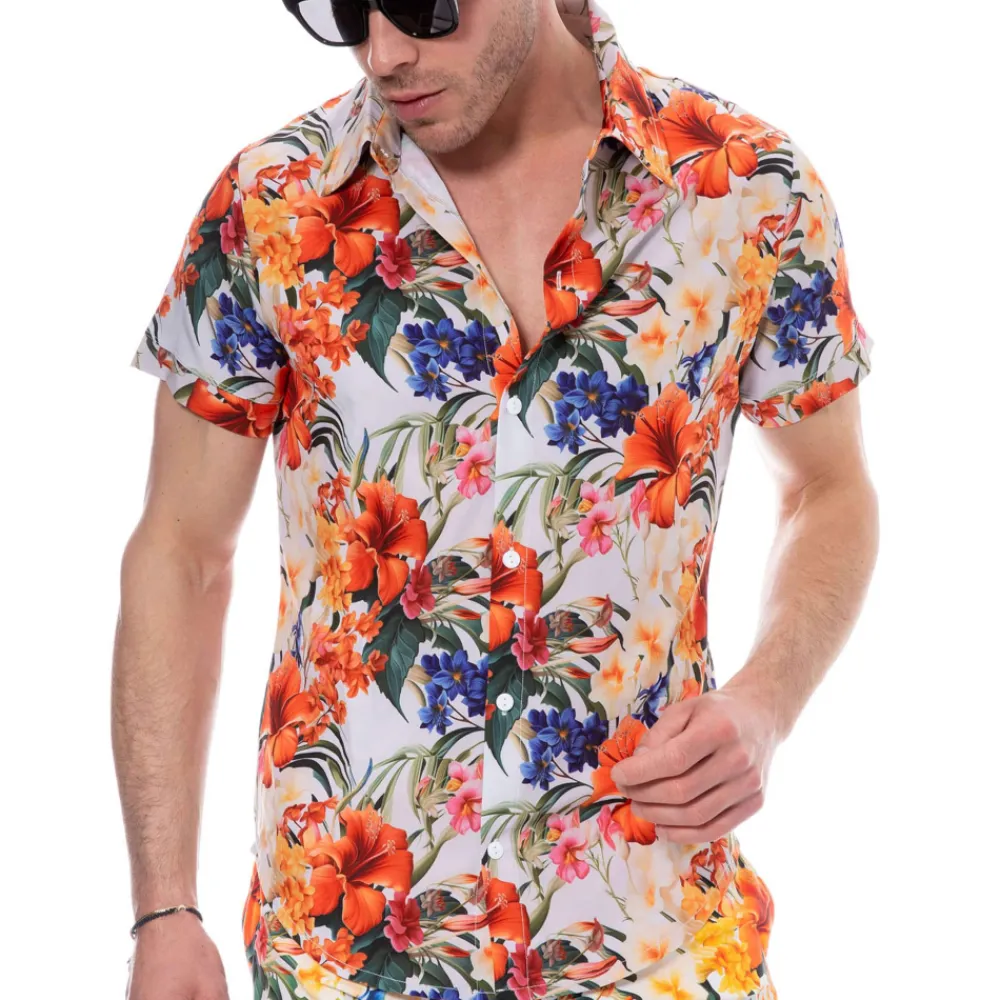 SKU Chemises / Polos-Chemise Tropical Summer Blanche