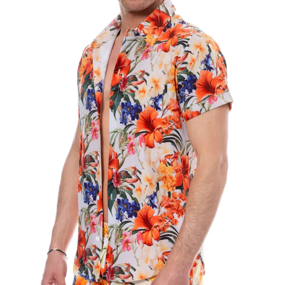 SKU Chemises / Polos-Chemise Tropical Summer Blanche
