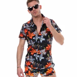SKU Chemises / Polos-Chemise Tropical Summer Noire