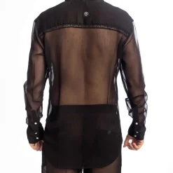 L'Homme invisible Hauts|Chemises / Polos-Chemise Tunique Chantilly Noire