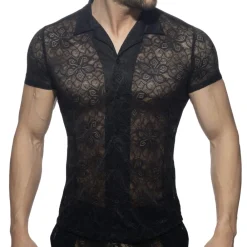 Addicted Chemises / Polos-Chemisette Dentelle Florale Noire