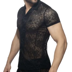 Addicted Chemises / Polos-Chemisette Dentelle Florale Noire