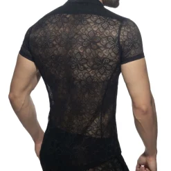 Addicted Chemises / Polos-Chemisette Dentelle Florale Noire
