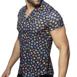 Addicted Chemises / Polos-Chemisette Emoji Bleu Marine