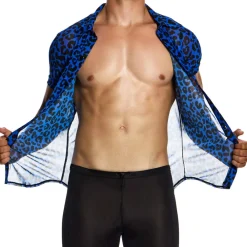 Modus Vivendi Chemises / Polos-Chemisette Léopard Bleue