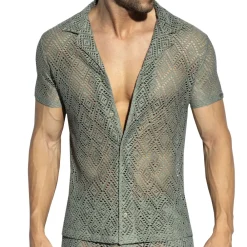 ES Collection Chemises / Polos-Chemisette Retro Ibiza Kaki