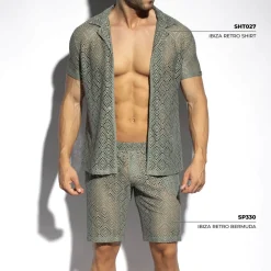ES Collection Chemises / Polos-Chemisette Retro Ibiza Kaki