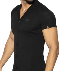 ES Collection Chemises / Polos-Chemisette Slim Fit Microfibre Noire