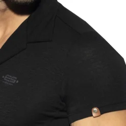ES Collection Chemises / Polos-Chemisette Slim Fit Microfibre Noire