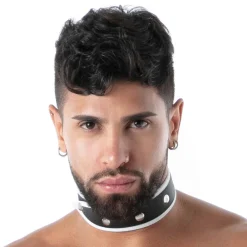 TOF Paris Accessoires Sexy-Collier en Néoprène Noir - Blanc