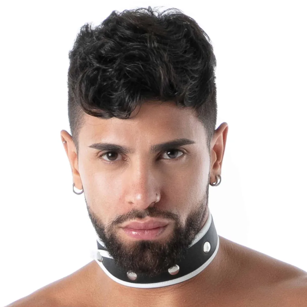 TOF Paris Accessoires Sexy-Collier en Néoprène Noir - Blanc