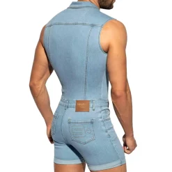 ES Collection Salopettes-Combi-Short Urban Denim Bleu Indigo