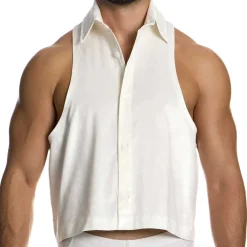 Modus Vivendi Chemises / Polos-Crop Top Lacquer Blanc Cassé