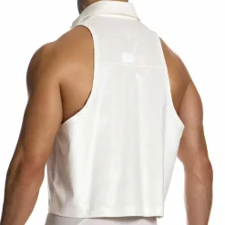 Modus Vivendi Chemises / Polos-Crop Top Lacquer Blanc Cassé